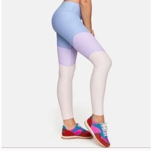 🎁Like New Outdoor Voices Women's Pink/Purp/Blue Tri-Color Leggings- Size: Small